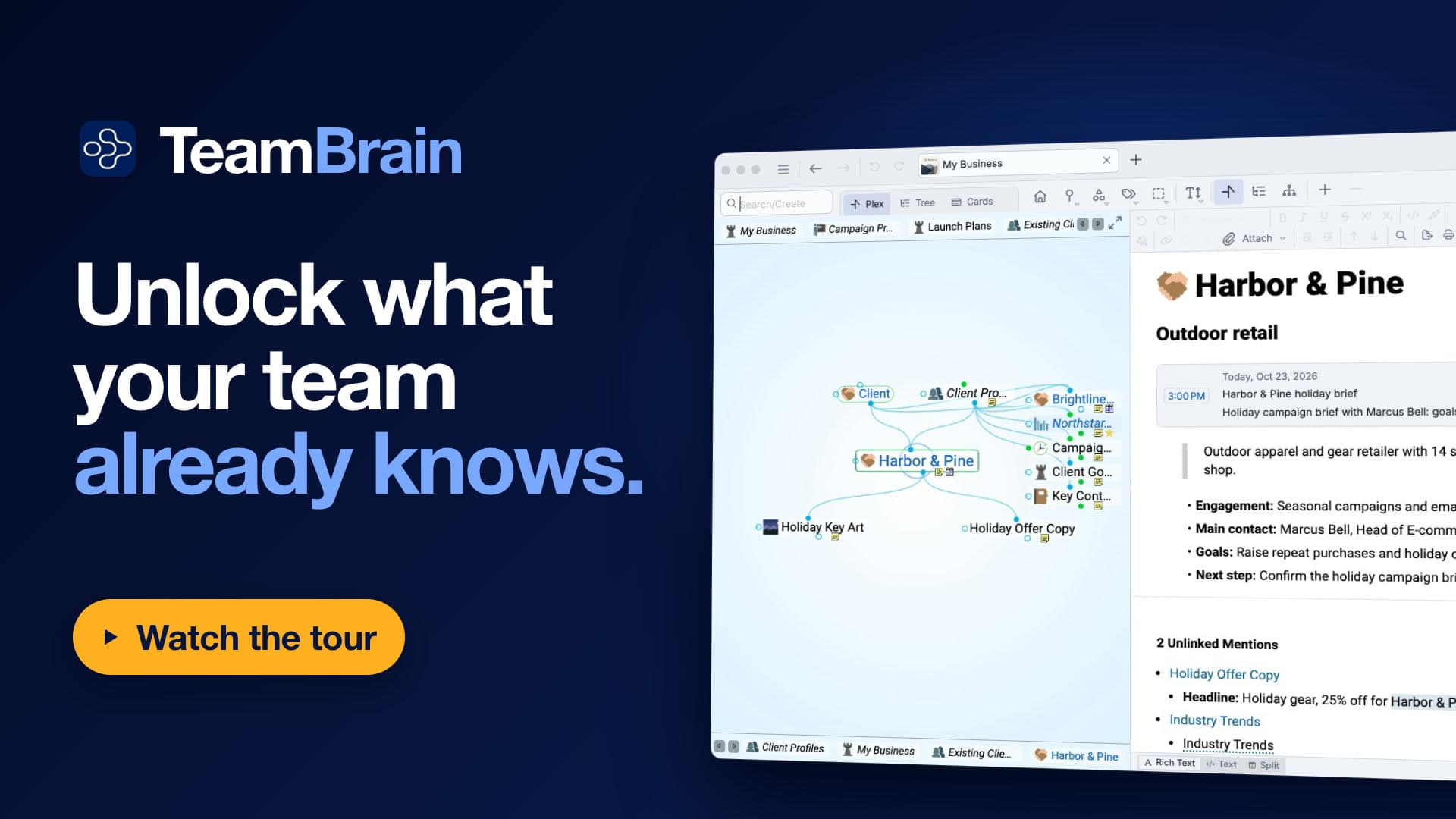 TeamBrain: the tour